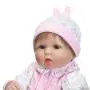 iCradle Lovely 17" 42cm Reborn Baby Doll Soft Silicone Realistic Lifelike Reborn Baby Girl that Look Real Looking New Born Dolls Toddler Xmas Gift Free Magnet Pacifier