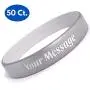 Reminderband 50 Custom Luxe Silicone Wristbands - Personalized Customizable Silicone Rubber Bracelets - Customized for Motivation, Events, Gifts, Support, Fundraisers, Awareness - Men, Women, Kids