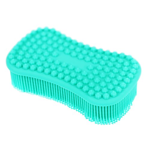 TOPHOME Silicone Non-Scratch Sponges Food-Grade Cleaning Brush for Kitchen Dishwash, Kids Tableware, Vegetable Fruits, Pot Pan Dish Bowl, Washing Hands, Green