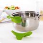 Kitchen Silicone Funnel Tools Anti-Spill Drain Pans Round Rim Deflector Liquid Funnel Soup Diversion Cooking Tools