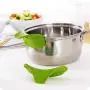Kitchen Silicone Funnel Tools Anti-Spill Drain Pans Round Rim Deflector Liquid Funnel Soup Diversion Cooking Tools