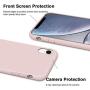 iPhone XR Case, Anuck Soft Silicone Gel Rubber Bumper Phone Case with Anti-Scratch Microfiber Lining Hard Shell Shockproof Full-Body Protective Case Cover for Apple iPhone XR 6.1" 2018 - Pink Sand