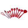 tianxiangjiaju 10 Pcs Silicone Kitchenware Set Kitchenware Set Kitchen Cooking Tools Red