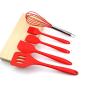 JunbosiKitchenware Silicone Kitchenware Set Scraper 5 Piece Set Baking Tool Set Cookware Set Silicone Scraper,Pink