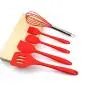 JunbosiKitchenware Silicone Kitchenware Set Scraper 5 Piece Set Baking Tool Set Cookware Set Silicone Scraper,Pink