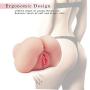 Pussy Ass Male Masturbator with Built-in Cock Ring - Adorime 3D Realistic Butt Anal Stroker and Virgin Vagina Love Doll Sex Toys for Men Masturbation with 2 Holes (4.06 pounds)