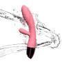 Vibrator - Wireless Waterproof & Rechargeable Silicone Vibrators with Multi Speed Dual Wand as Clitorial Toy for Women - HOT Pink