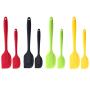 Cake Scraper, Long Handle Silicone Scraper for Butter Cake Cooking Tool Kitchenware (Red)
