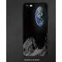Fashionable iPhone 6S Case with Heavy Duty Protection for iPhone 6S / iPhone 6,Galaxy,Planet Earth Cliffs of Moon Lunar Panorama Art Cosmos Outer Space Print,Blue Black Grey