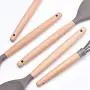LDGR Pancake Spatula Silicone Kitchen Utensils Gadgets Wood Handle Cooking Tools Kitchenware Set Spatula Shovel Spoon Home Kitchen Tools