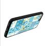 iPhone 7 8 Case, Blue Flower Shock-Absorption TPU Rubber Bumper iPhone 7 8 Case, Ultra Thin Slim Protective Cover for iPhone 7 8-Black