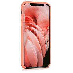 kwmobile TPU Silicone Case for Apple iPhone X - Soft Flexible Rubber Protective Cover - Coral