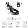 Vibr?ting Pê?ís Ring Soft Pê?ís Ring Battery Powered Toys with Rabbit Ears Dual Rings - Black 10