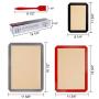 Silicone Baking Mat Set of 4, Half Sheets Cooking Macaron Pastry Mats, Non-Stick Large Liner 11 5/8 ×16 1/2