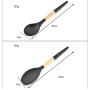 Silicone Kitchenware Set Of 9 Cooking Shovel Spoon Set Wood Plus Silicone Handle Colander Shovel Spaghetti Spoon Set