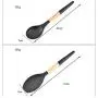 Silicone Kitchenware Set Of 9 Cooking Shovel Spoon Set Wood Plus Silicone Handle Colander Shovel Spaghetti Spoon Set