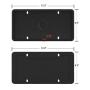 Ohuhu Silicone License Plate Frame 2-Pack with Mounting Accessories Black, Rust-Proof, Rattle-Proof, Weather-Proof, Wont Block Letters/Stickers