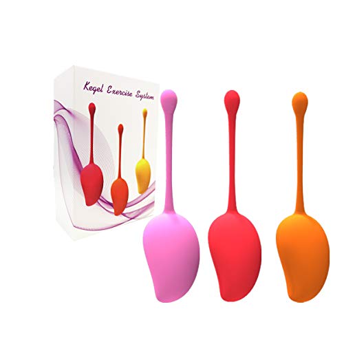 Kegel Balls for Tightening and Pleasure for Beginners, Set of 3 Premium Silicone Ben Wa Balls for Women Beginners & Advanced Bladder Control & Pelvic Floor Exercises Vaginal Tightening