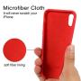 iPhone X Silicone Case, XSHNUO Liquid Silicone Gel Rubber Ultra Thin Case with Soft Microfiber Cloth Lining Cushion for Apple iPhone X (2017) 5.8 inch (Red)
