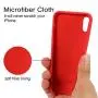 iPhone X Silicone Case, XSHNUO Liquid Silicone Gel Rubber Ultra Thin Case with Soft Microfiber Cloth Lining Cushion for Apple iPhone X (2017) 5.8 inch (Red)