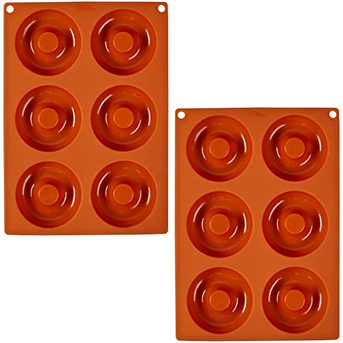 Wilton Non-Stick Food-Grade Silicone Donut Baking Pans, Set of 2