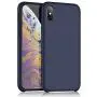 iPhone X Silicone Case, XSHNUO Liquid Silicone Gel Rubber Ultra Thin Case with Soft Microfiber Cloth Lining Cushion for Apple iPhone X (2017) 5.8 inch (Midnight Blue)
