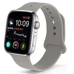 NUKELOLO Sport Band Compatible with Apple Watch 38MM 40MM 42MM 44MM,Soft Silicone Replacement Strap Compatible for Apple Watch Series 5/4/3/2/1