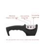 ZFF Sharpening Knife Sharpener Household Kitchenware Convenient and Safe For Stainless Steel Cutter Black 20×7.5cm