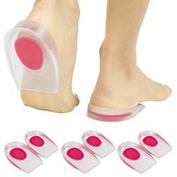 ViveSole Silicone Gel Heel Cups (3 Pairs) - Shoe Pads for Pain Relief, Plantar Fasciitis, Achilles and Bone Spurs - Insert Support Cushion - US Womens (4.5-8.5)