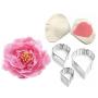 AK ART KITCHENWARE Sugarpaste Peony Veining Molds Stainless Steel Fondant Cutter Silicone Veiner Cake Decorating Supplies Gum Paste Tools A358&VM066