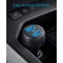 Car Charger (Compatible with Quick Charge Devices), Anker 30W Dual USB Car Charger, PowerDrive Speed 2 with PowerIQ 2.0 for Galaxy S8/Edge/Note, iPhone Xs/Max/XR/X/8, iPad Pro/Air 2/Mini, and More