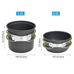 WYFMD Camping Picnic Set Pot Set Field Tableware Cookware Kitchenware Lightweight Compact Durable Pot Pan Bowls Outdoor Product