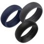 Swagmat Silicone Wedding Ring for Men ? 3 Packs & Singles ? Black, Grays & Blue - 8.7mm Wide: Leading Brand for Comfort of Rubber Wedding Bands for Men - 2 mm Thickness
