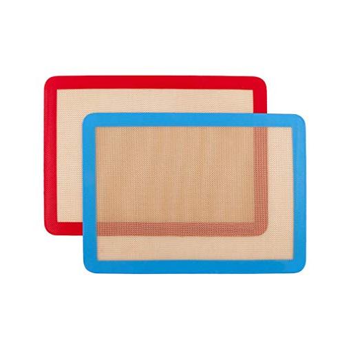 2 Pcs Silicone Baking Mat - Cooking Rolling Kitchenware Non-Stick Sheet Pastry Tools Dough Large Size for Cake Pasta Cookies