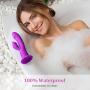 Thrusting Tongue Vibrator with Powerful Thrusting Actions 10 Vibration Modes for G Spot Clitoris Stimulation, UTIMI Waterproof Dildo G-spot Vibrator Personal Sex Toy for Women, Rechargeable Purple