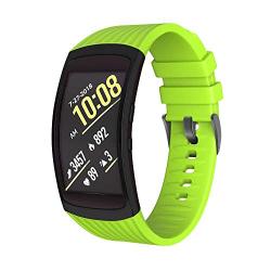 NotoCity Compatible Samsung Gear Fit2 Pro Band Solft Silicone Gear Fit2 Watch Strap for Samsung Gear Fit2 Pro Smartwatch Bans (Green, Large)