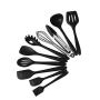 Kitchen Utensil Sets Silicone Kitchenware 10 Piece Nonstick Cookware Set Kitchen Tools Baking Utensils,Black
