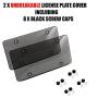 BLVD-LPF OBEY YOUR LUXURY  Tinted Clear Smoked Unbreakable License Plate Shields - 2-Pack Novelty/License Plate Tint Smoke Bubble Covers