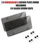 BLVD-LPF OBEY YOUR LUXURY  Tinted Clear Smoked Unbreakable License Plate Shields - 2-Pack Novelty/License Plate Tint Smoke Bubble Covers