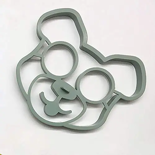 Jimin_Silicone Egg Mold Fried Egg Mould Culinary Ring Silicone Forms Pancake Breakfast Cooking Tools Kitchenware Silicone Pancake Mold - (Color:Gray dog)