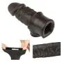 Silicone penile Condom Expander Expands Male Chastity Toys Lengthen Cock Sleeves Dick Socks Reusable Condoms -Black 001