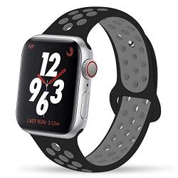 YC YANCH Compatible for Apple Watch Band 38mm 40mm 42mm 44mm,Soft Silicone Sport Band Replacement Wrist Strap Compatible for iWatch Apple Watch Series 4/3/2/1,Nike+,Sport,Edition, S/M M/L Size