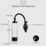 Held Enlarger P?n?s Air Pump for Man - Mens Supplement Paint Sprayers Toys - Male Hand Extender - Manual Enlargement Vacuum Device for B?ginner - Strong Mens Power for Great - Silicone - Black