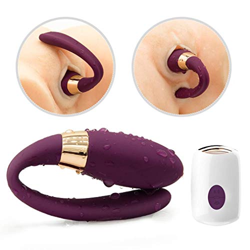 U-Shape Couples Pleasure Toys with Vibratiing and Stimulating Silicone Six Things for Adult Women and Men Waterproof Sexy Toys for Couple Flirting Bullet T Shirt