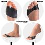 Metatarsal Pads Ball of Foot Cushions - Soft Gel Forefoot Sleeves Mortons Neuroma Callus Metatarsalgia Feet Pain Relief Bunion Forefoot Cushioning Relief Women Men - 2 Pairs - Black