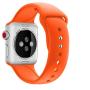 Sport Band Compatible with Watch 38mm 40mm,Soft Silicone Bracelet Strap Replacement Wristbands Compatible for iWatch Sport 44mm 42mm S/M M/L (Orange, 38mm/40mm S/M)