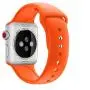 Sport Band Compatible with Watch 38mm 40mm,Soft Silicone Bracelet Strap Replacement Wristbands Compatible for iWatch Sport 44mm 42mm S/M M/L (Orange, 38mm/40mm S/M)