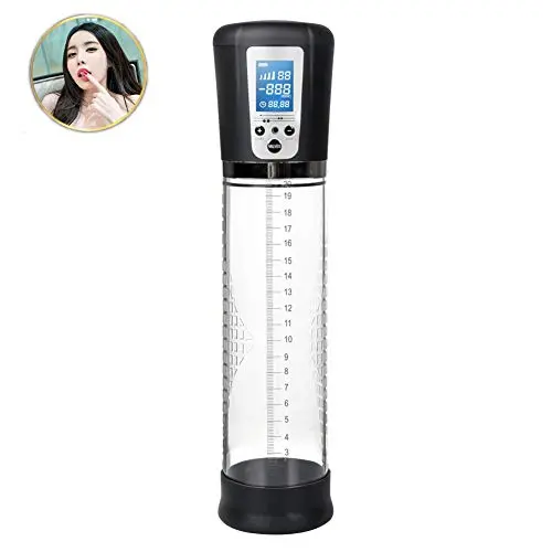 Hands Free Silicone Pleasure Toy Automatic PénǐsGrǒwth Male Vacuum Pump Enlǎrgement Pressure Large Mǎssǎge Cups Air Enlarger Extender Prolong Enhǎncer Electric Adult Mens High Vacuum Pump Air LCD DIS