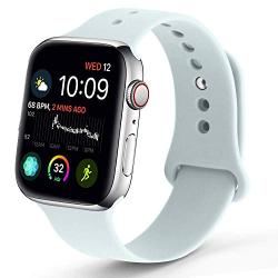 NUKELOLO Sport Band Compatible with Apple Watch 38MM 40MM 42MM 44MM,Soft Silicone Replacement Strap Compatible for Apple Watch Series 5/4/3/2/1