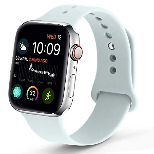 NUKELOLO Sport Band Compatible with Apple Watch 38MM 40MM 42MM 44MM,Soft Silicone Replacement Strap Compatible for Apple Watch Series 5/4/3/2/1